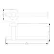OPTIMA - Optima Cube Way Set Brosse de toilette murale + Porte-papier toilette mural, Chrome (CubeWay-SET) - vignette