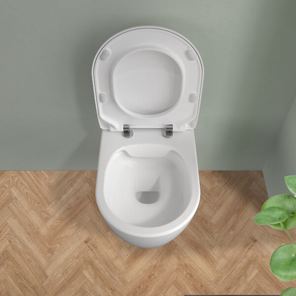 VILLEROY & BOCH - Villeroy & Boch Slim Softclosing  Abattant amovible avec frein de chute pour cuvette arceau, Duroplast (8M30S101) - large