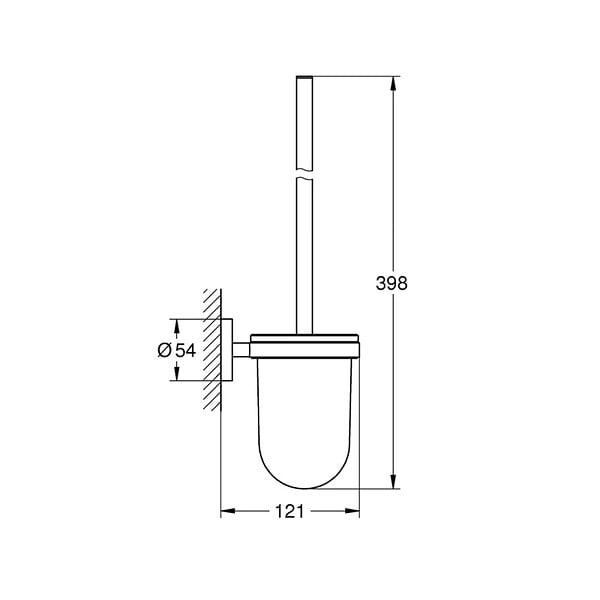 GROHE - Grohe START porte-balai de WC, noir mat (G-411852430) - large