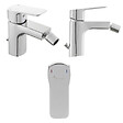 ROCA - Set The Gap by Siko Bidet suspendu 42x36 cm céramique, vidage arrière, blanc + Mitigeur bidet avec bec chromé et tirette - vignette