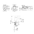 ROCA - Set The Gap by Siko Bidet suspendu 42x36 cm céramique, vidage arrière, blanc + Mitigeur bidet avec bec chromé et tirette - vignette