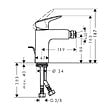 HANSGROHE - Hansgrohe Logis 100 Mitigeur bidet, avec tirette et vidage synthétique, chromé (71200000) - vignette