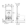 GEBERIT - Duofix bâti-support à encastrer pour bidet suspendu, hauteur 112 cm, installation sur cloison légère (111.510.00.2) - vignette