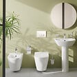 VITRA - Vitra  Integra bidet suspendu et trop-plein, 35,5x54 cm, blanc (7042-003-0288) - vignette