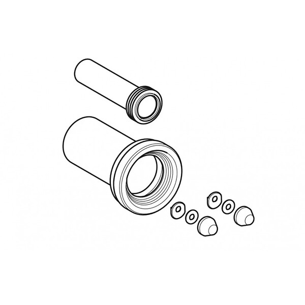 GEBERIT - Geberit Kit de raccordement pour WC suspendu, longueur 30cm (152.441.46.1) - large
