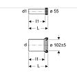 GEBERIT - Geberit Kit de raccordement pour WC suspendu, longueur 30cm (152.441.46.1) - vignette