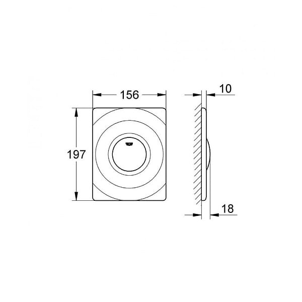GROHE - Surf Plaque de commande WC (37063SH0) - large