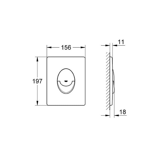 GROHE - Skate Air Plaque de commande WC (38505000) - large