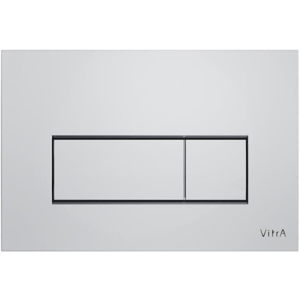 VITRA - Vitra  Root Square plaque de déclenchement double touche, chrome brillant (740-2380) - large