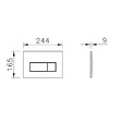 VITRA - Vitra  Root Square plaque de déclenchement double touche, chrome brillant (740-2380) - vignette