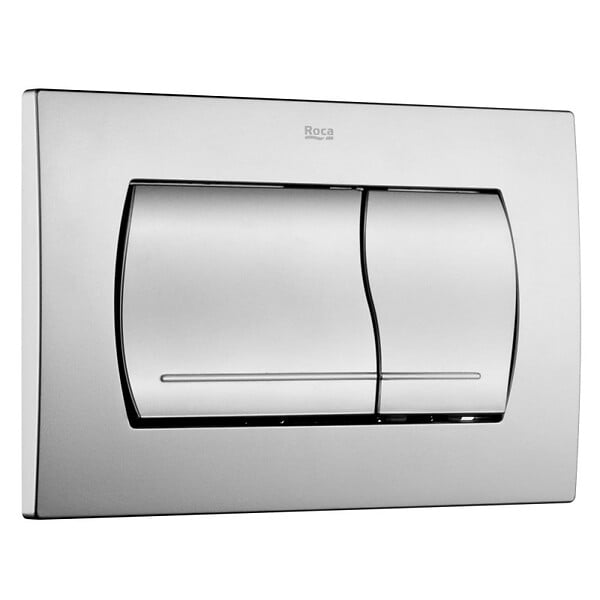 ROCA - Plaque de commande ROCA ACTIVE 52-B double touche Chromé mat (A8901150B2) - large