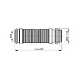 ALCA - Coude de vidage flexible pour WC, DN 90/110 (M9006) - vignette