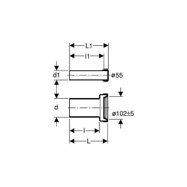 GEBERIT - Jeu de manchettes pour WC suspendu adapté aux bâti-supports Duofix avec joint à lèvres Geberit - Lg 18,5 cm - large