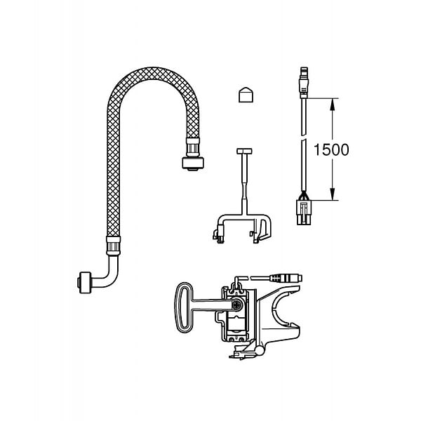 GROHE - Grohe Sensia Arena Kit d'installation pour chasse automatique (46944001) - large