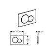 GEBERIT - Plaque de déclenchement  Sigma01 pour rinçage double touche (115.770.DT.5) - vignette