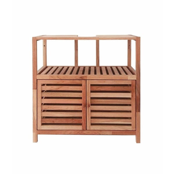 NATUREL - Meuble de salle de bain sous lavabo Naturel Home 67,5x63x35,5 cm, bois  (HOMEUM) - large