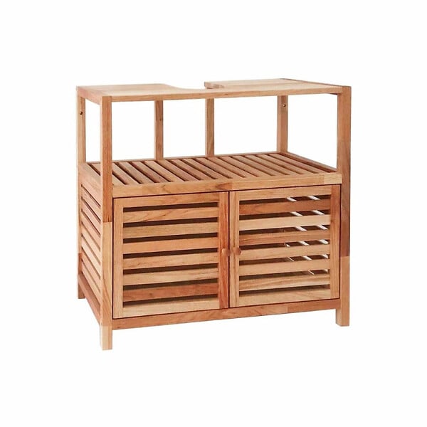 NATUREL - Meuble de salle de bain sous lavabo Naturel Home 67,5x63x35,5 cm, bois  (HOMEUM) - large