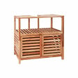 NATUREL - Meuble de salle de bain sous lavabo Naturel Home 67,5x63x35,5 cm, bois  (HOMEUM) - vignette