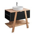 SWISS AQUA TECHNOLOGIES - Swiss Aqua Technologies Meuble de salle de bain sous lavabo Naturel Home 80x73x46 cm, noir  (HOMEUMDC) - vignette