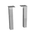 JIKA (GROUPE ROCA) - Jika (Groupe Roca) Cube Pieds pour meuble de salle de bain, 1 paire, 240 mm, Chrome (H4944021760001) - vignette