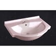 NATUREL - Naturel Pro 61x51 cm lavabo suspendu en céramique avec un trou pour mitigeur au milieu, sans siphon ni mitigeur, blanc (HA5660) - vignette