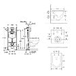 GROHE - Pack WC Bâti autoportant + WC sans bride Vortex SAT Fusion + Abattant softclose + Plaque Chrome - vignette