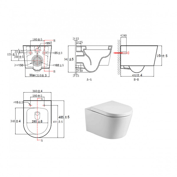 GROHE - Grohe Pack WC Rapid SL autoportant + WC sans bride SAT, fixations cachées + Plaque chrome + Set d'isolation phonique - large