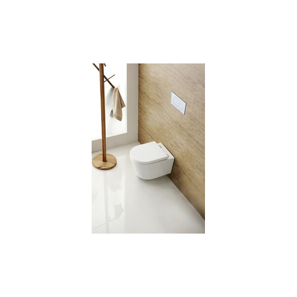 GROHE - Pack WC Rapid SL + cuvette sans bride SAT, fixations cachées + plaque Skate chrome (RapidSL-SATrimless-SP) - large