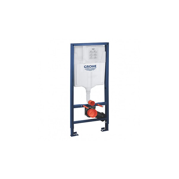 GROHE - Pack WC Rapid SL + cuvette sans bride SAT, fixations cachées + plaque Skate chrome (RapidSL-SATrimless-SP) - large