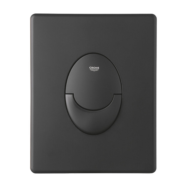 GROHE - Pack WC Bâti autoportant + WC Swiss Aqua Technologies Infinitio noir mat sans bride + Plaque noir mat - large