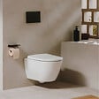 GEBERIT - Pack WC Bati Geberit Duofix UP320 + cuvette Roca sans bride + abattant Soft Close + Plaque de commande Blanche (GebOna-C) - vignette