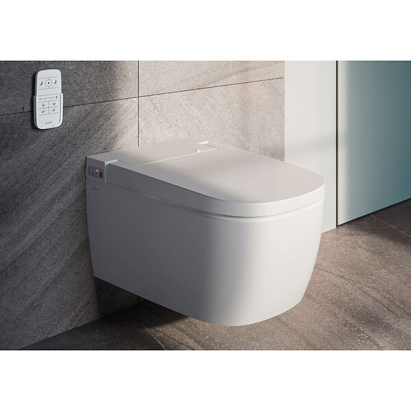 VITRA - Vitra  V-Care 1.1 Smart Essential WC lavant avec commande à distance + Fonctions personnalisables, 100% hygiénique (5674B003-6193) - large