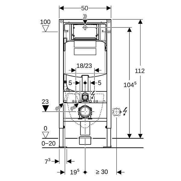 GEBERIT - Pack WC Bati Geberit Duofix UP320 + cuvette Roca sans bride + abattant Soft Close + Plaque Chrome (GebOna-N) - large