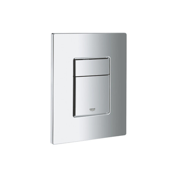 GROHE - Pack WC Bâti autoportant Solido + WC sans bride SAT Brevis + Abattant ultra-fin softclose + Plaque chrome (AUTOPORTANT-BREVIS-1) - large