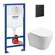 GROHE - Pack WC Rapid SL + WC Swiss Aqua Technologies Infinitio sans bride + Plaque de commande noir mat  (RapidSL-Infinitio-KF0) - vignette