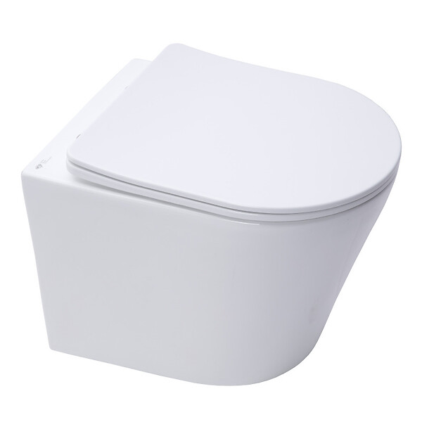 GROHE - Pack WC Rapid SL + WC Swiss Aqua Technologies Infinitio sans bride + Plaque de commande noir mat  (RapidSL-Infinitio-KF0) - large