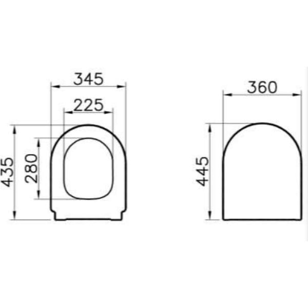 VITRA - Vitra  Integra Pack WC à poser sans bride avec abattant frein de chute et réservoir, Blanc (9859-003-7202) - large
