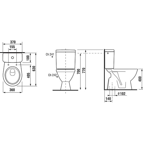 JIKA (GROUPE ROCA) - LYRA PLUS - Pack WC à poser (H8263870002413) - large