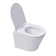 SWISS AQUA TECHNOLOGIES - Pack WC bâti-autoportant + WC SAT sans bride + Abattant SoftClose + Plaque blanche (SMART-Infinitio-M270) - vignette