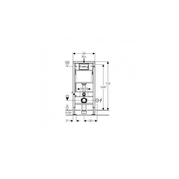 GEBERIT - Pack WC Bati Geberit UP100 + Cuvette Roca Ona sans bride fixations invisibles + Plaque chrome mat (OnaGeb9) - large