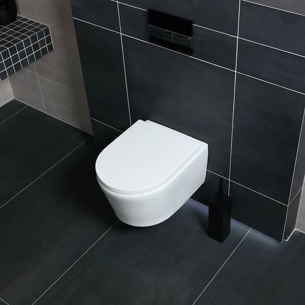 GROHE - Pack WC Bâti autoportant Rapid SL + WC SAT sans bride et fixations invisibles + Plaque Noir mat (ProjectSATrimless-KF0) - large