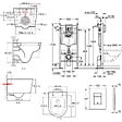 GROHE - Pack WC Bâti autoportant Rapid SL + WC SAT sans bride et fixations invisibles + Plaque Noir mat (ProjectSATrimless-KF0) - vignette