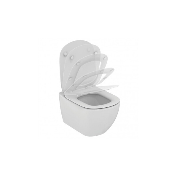 SWISS AQUA TECHNOLOGIES - Pack WC Bâti autoportant + WC Ideal Standard Tesi Aquablade sans bride + Plaque Chrome mat (SMART-Tesi-572) - large