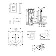 GROHE - Rapid SL Pack Bâti-support + cuvette sans bride + Abattant + Plaque chrome (RAPIDSL-O.NOVO49-1) - vignette