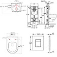 GROHE - Pack WC Bâti autoportant + WC sans bride SAT Brevis + Abattant ultra-fin softclose + Plaque chrome (ProjectBrevis-1-SP) - vignette