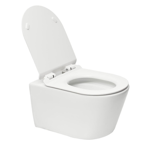 GROHE - Pack WC Bâti Rapid SL + WC sans bride SAT Brevis + Abattant SoftClose + Plaque chrome + Set d'habillage (ARENABREVISSB) - large