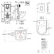 GROHE - Pack WC Bâti Rapid SL + WC sans bride SAT Brevis + Abattant SoftClose + Plaque chrome + Set d'habillage (ARENABREVISSB) - vignette