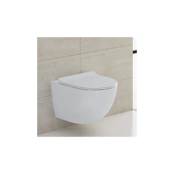 GROHE - Pack WC Cuvette Compacte Sento RIM-EX (sans bride) + Rapid SL autoportant NF + plaque chrome (ProjectSentoRimlessCOMPACT-1) - large
