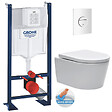 SWISS AQUA TECHNOLOGIES - Swiss Aqua Technologies Pack WC Rapid SL autoportant + WC sans bride SAT, fixations cachées + Plaque Nova - vignette