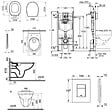 GROHE - Pack WC Bâti Autoportant Rapid SL + WC sans bride Vitra Normus + Abattant softclose + Plaque chrome (ProjectNormusRimless-1) - vignette